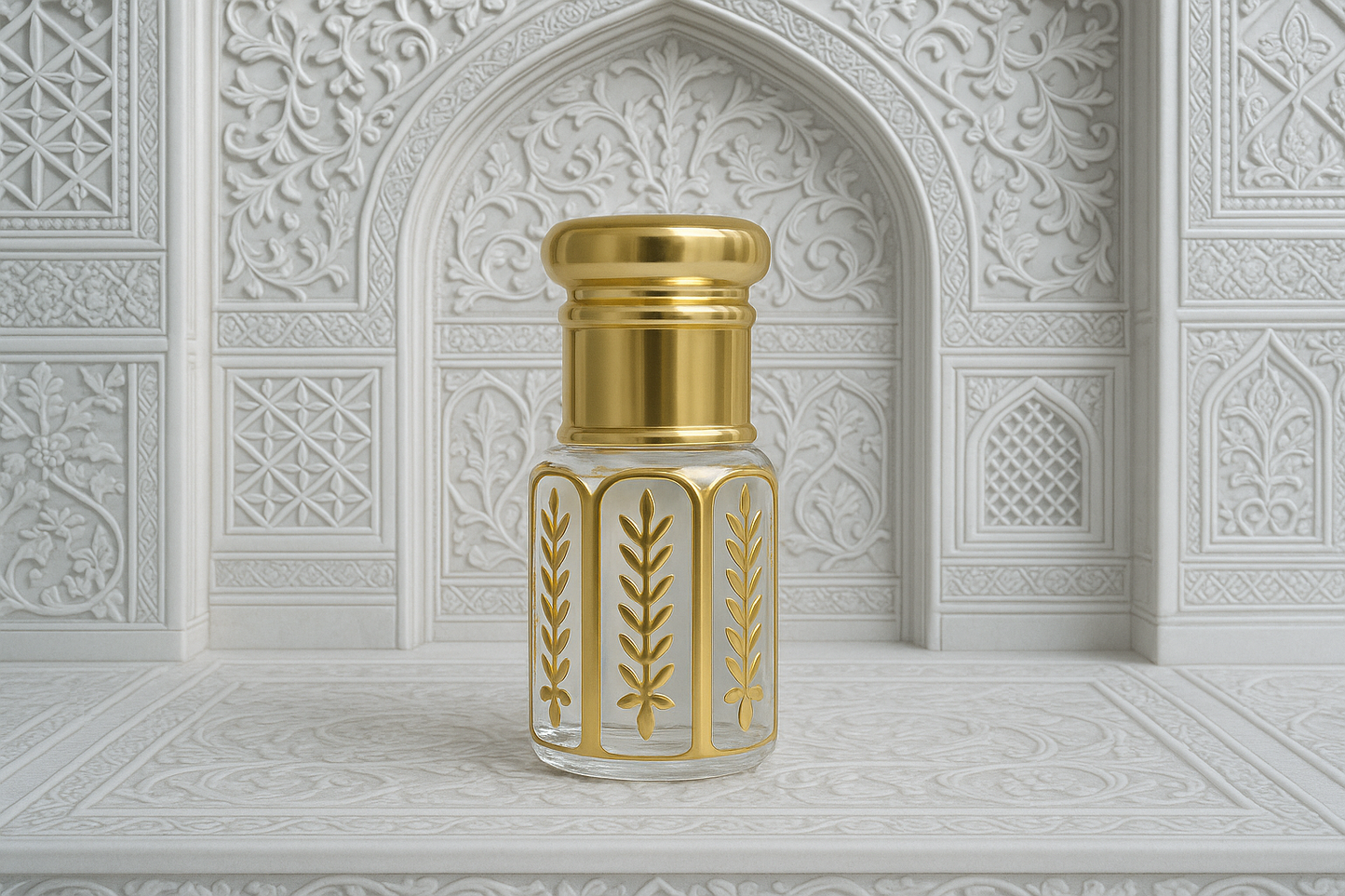 White Musk Tahara with white oil and golden exterior