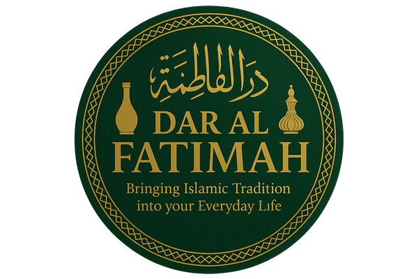 Corrected round Dar Al Fatimah logo with proper attar bottle