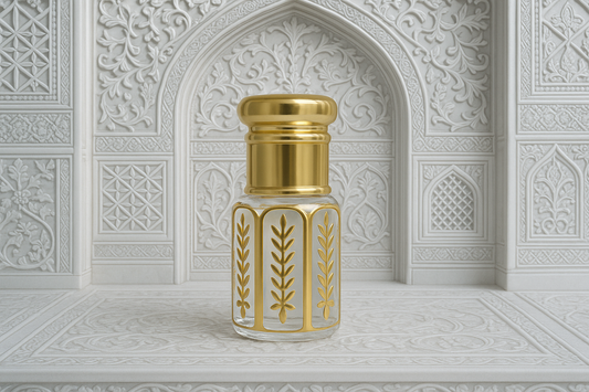 White Musk Tahara with white oil and golden exterior